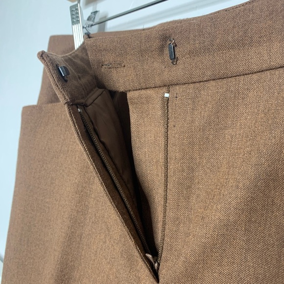 Eccoci Dark Brown Wool Straight Leg Work Pants Size 8 - Picture 5 of 14